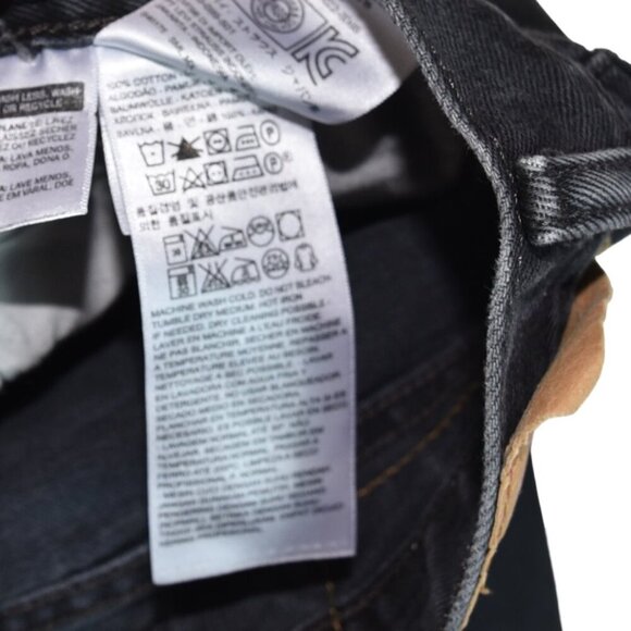 Levi’s 501 Faded Black Jeans W44 L30 Button Fly Straight Leg USA Classic - Picture 9 of 11